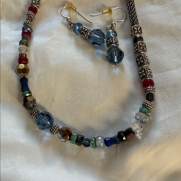 Brighton Multicolor Beaded Necklace and Earring Set - Picture 3 of 4